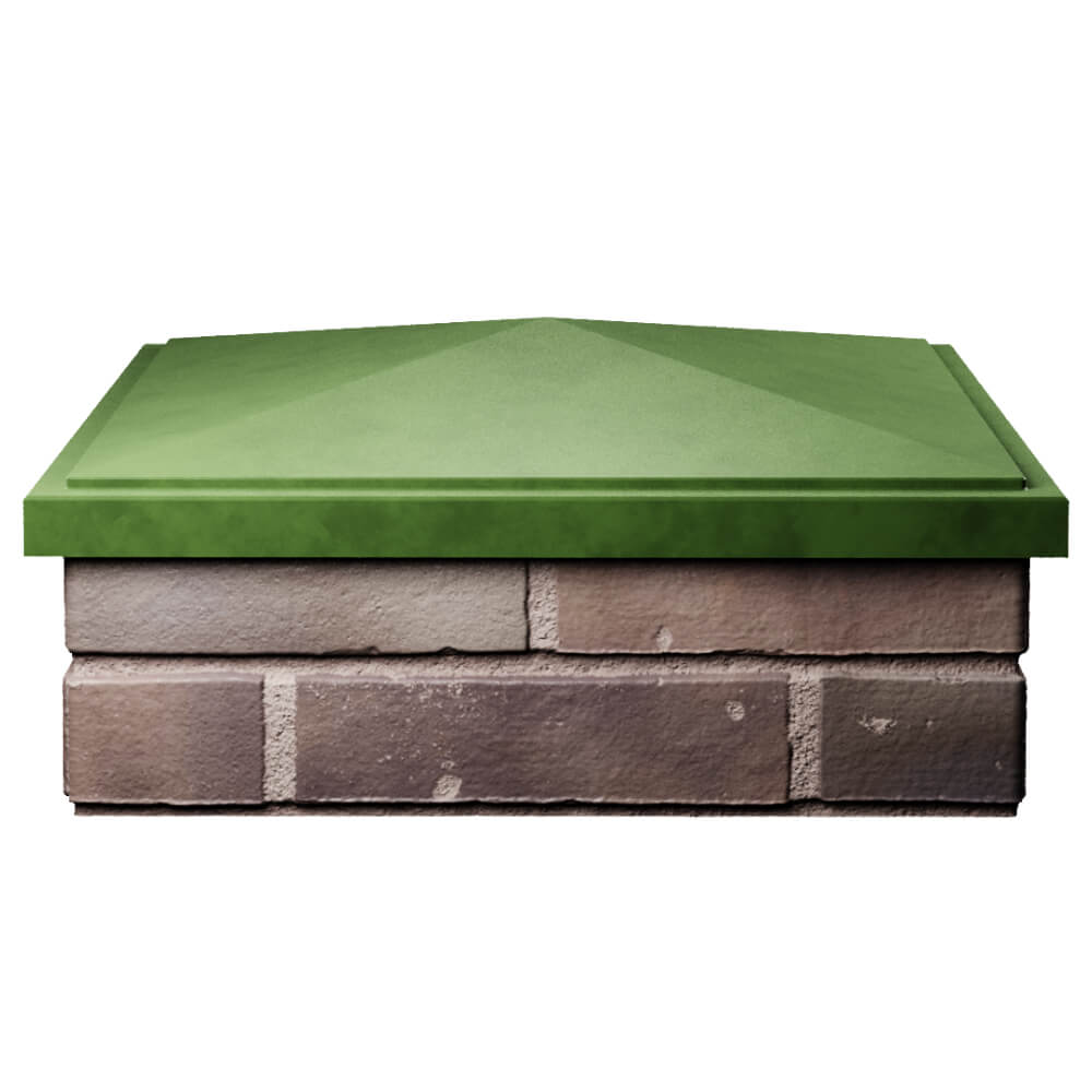 Колпак Zking БонаМоно Зеленый на столб 2х2 кирпича (515х515, 530х530мм) Таганрог фото