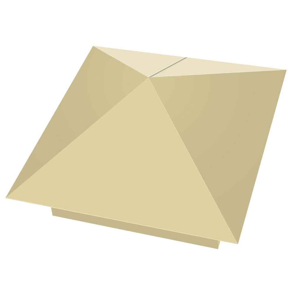 Колпак металлический 400х400мм RAL1014 Бежевый заборный Таганрог фото