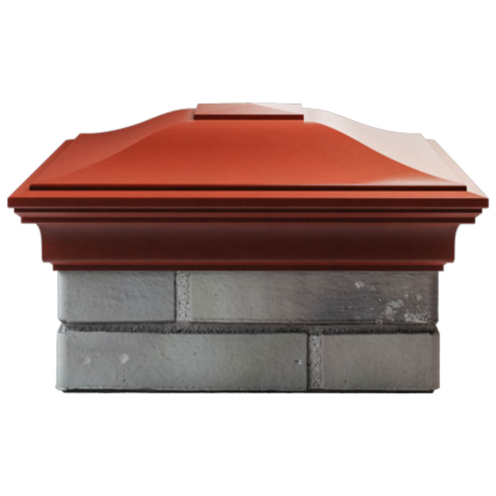 Колпак Zking Монблан Красный на столб 1.5х1.5 кирпича (385х385мм) Таганрог фото