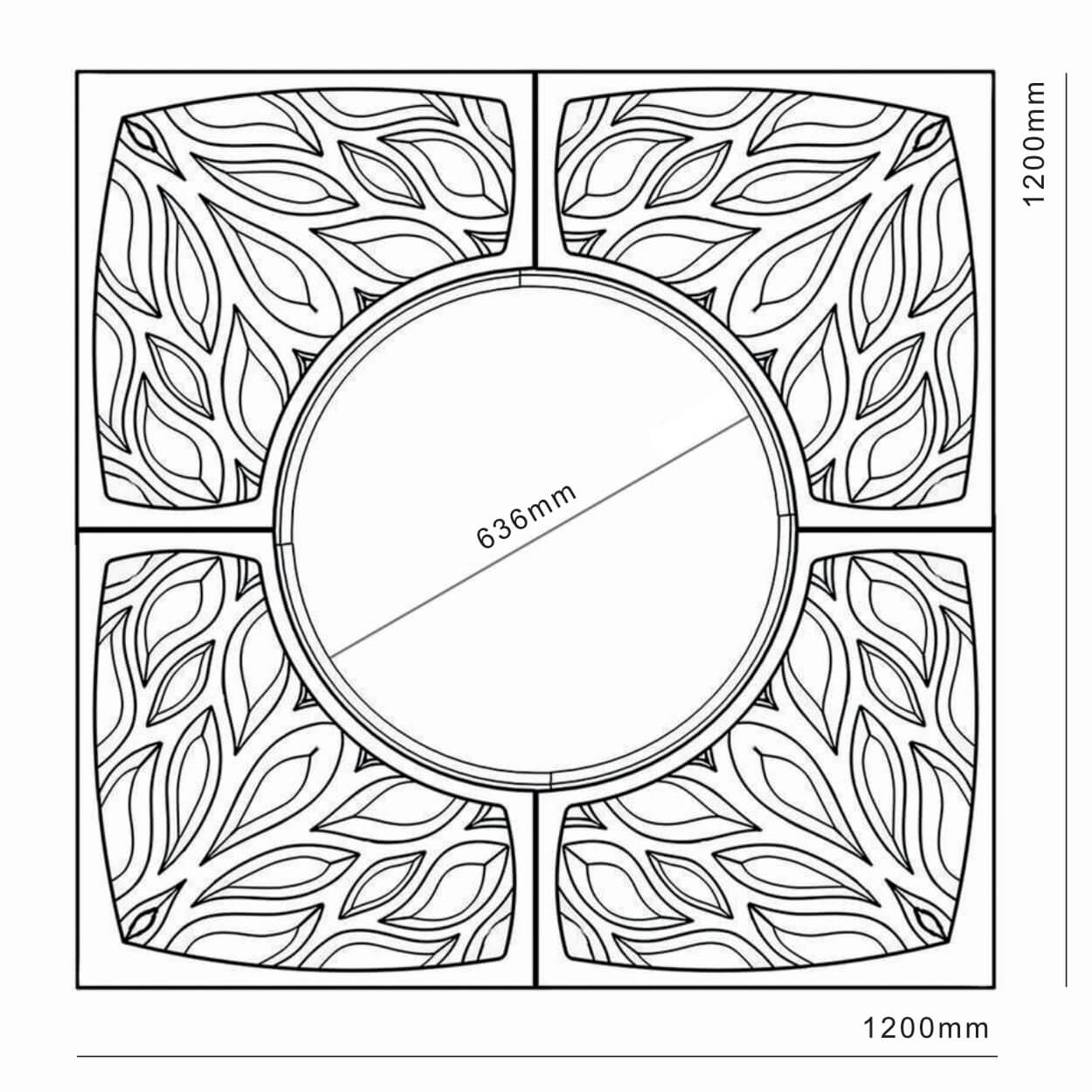 Приствольная решетка для дерева ZKING CRUST 1.2х1.2м Черная в Таганроге фото