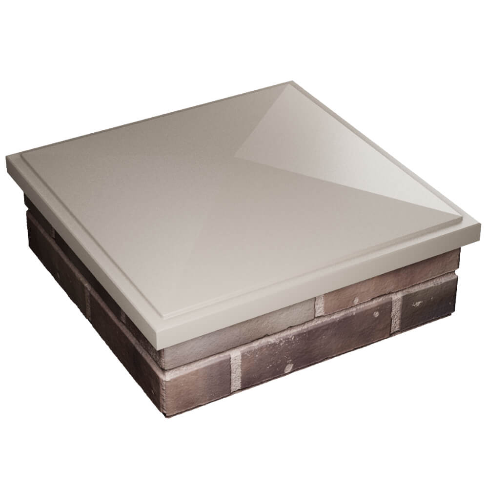 Колпак Zking БонаМоно Бежевый на столб 2х2 кирпича (515х515, 530х530мм) в Таганроге фото