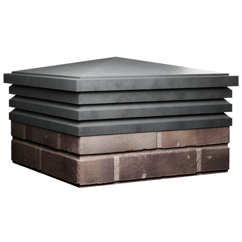 Колпак Zking Бона ХайТек Серый на столб 2х2 кирпича (513х513мм) в Таганроге фото