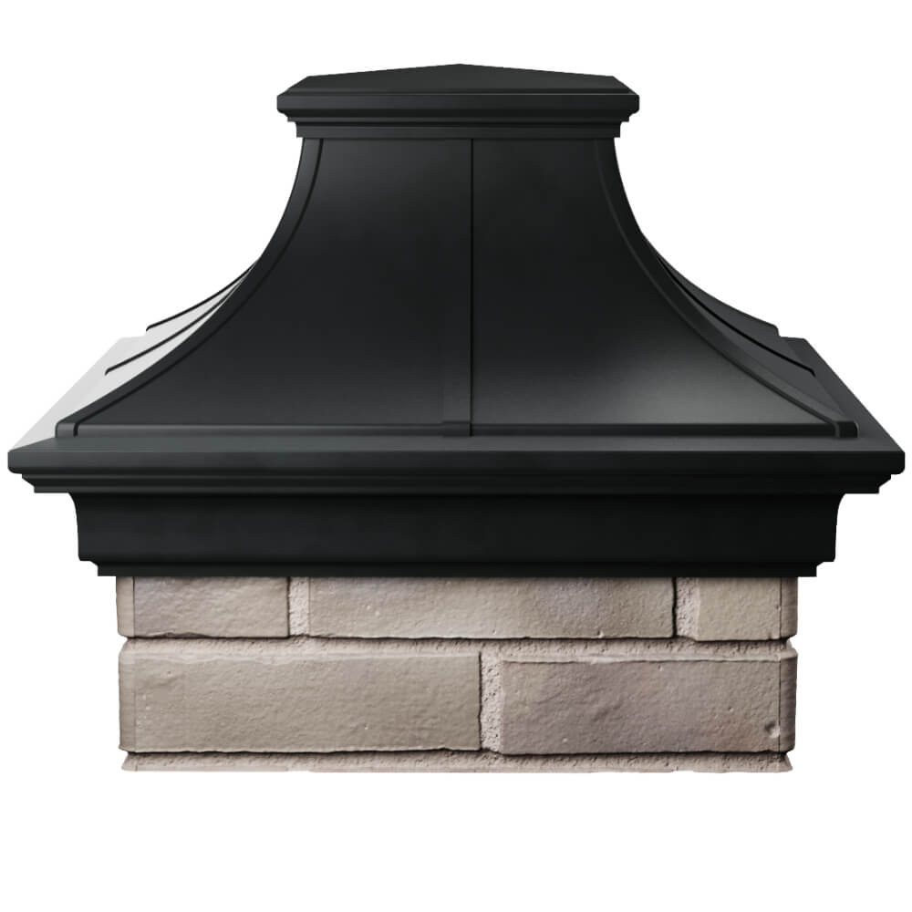 Колпак Zking Монблан Премиум Черный на столб 1.5х1.5 кирпича (385х385мм) Таганрог фото