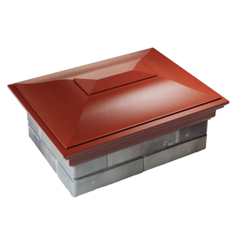 Колпак Zking Монблан Красный на столб 2х1.5 кирпича (515х385мм) Таганрог фото