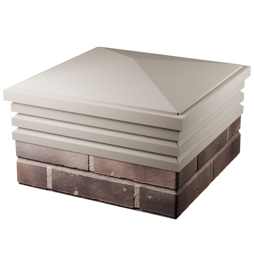 Колпак Zking Бона ХайТек Бежевый на столб 2х2 кирпича (513х513мм) в Таганроге фото