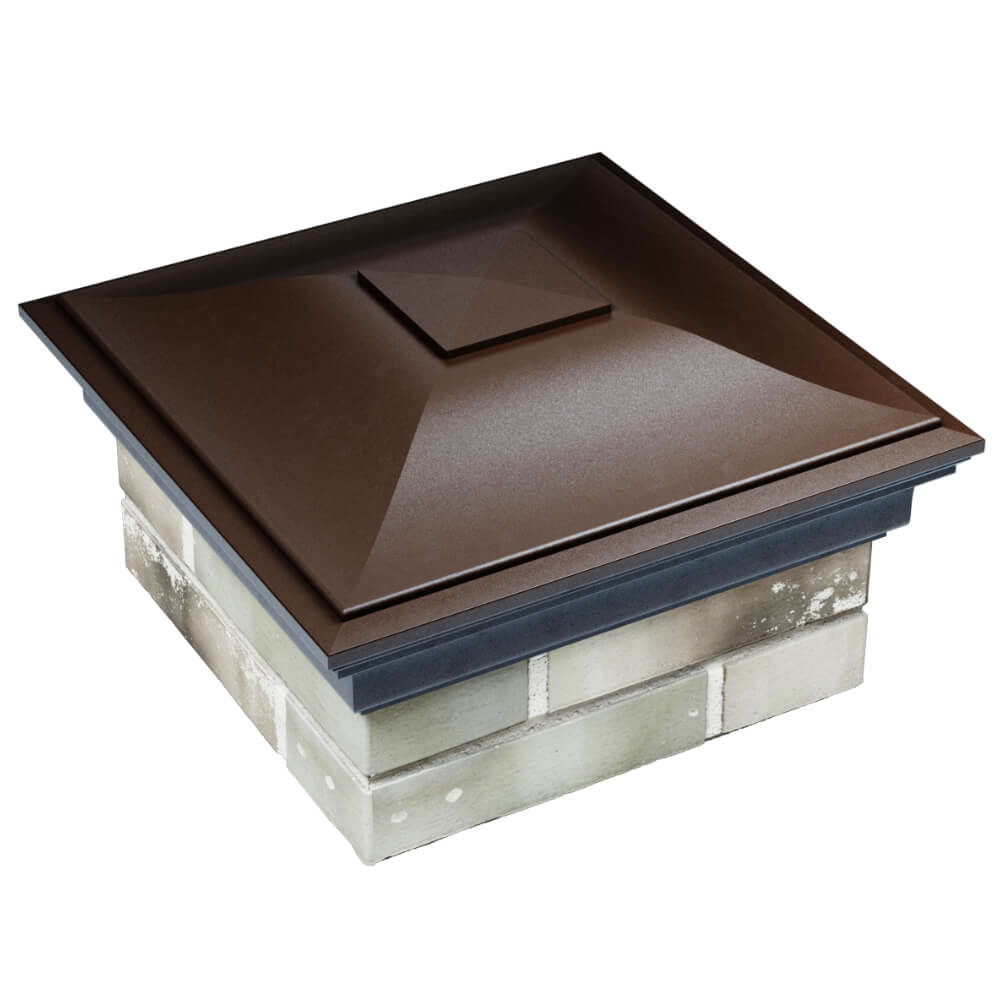 Колпак Zking Монблан Коричневый на столб 1.5х1.5 кирпича (385х385мм) в Таганроге фото