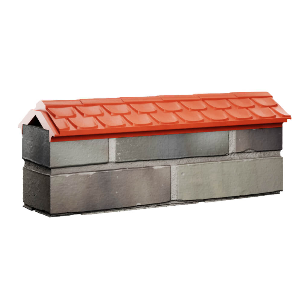 Парапет Zking Эльбрус Красный с посадкой на 0.5 кирпича (130мм) Таганрог фото