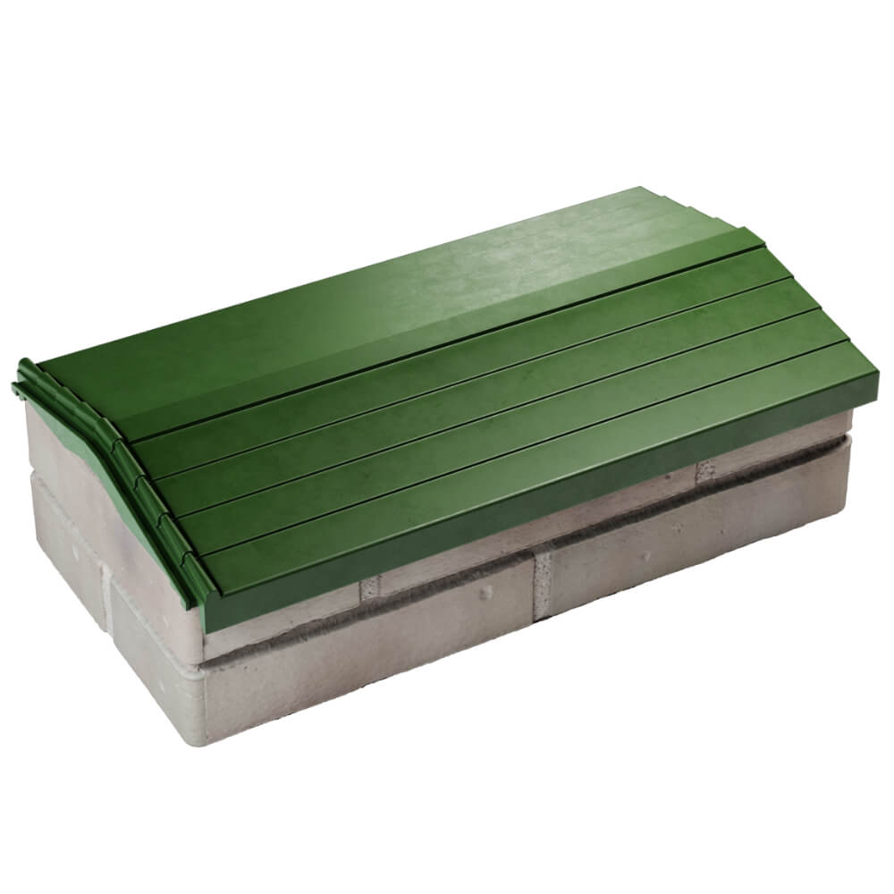 Парапет Zking Бона ХайТек Зеленый с посадкой на 1 кирпич (200/225/255мм) в Таганроге фото