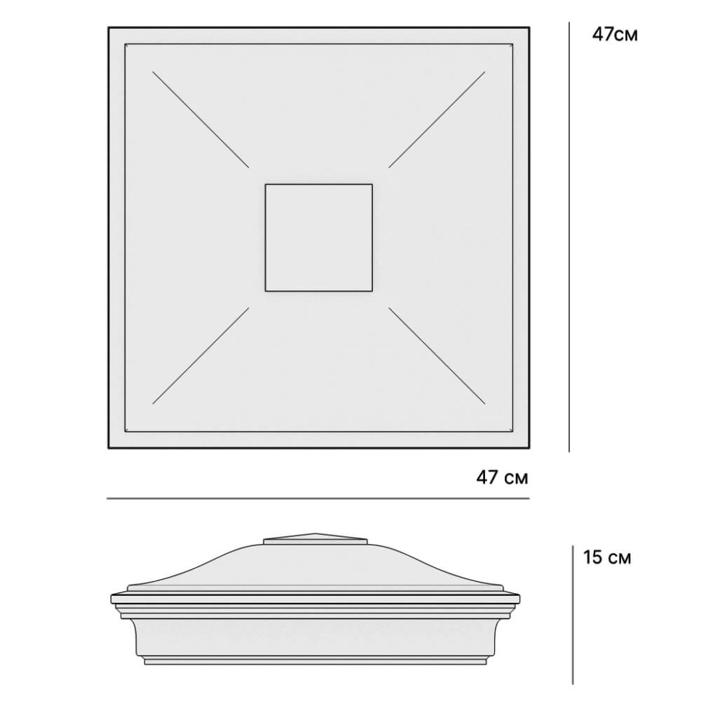 Колпак Zking Монблан Коричневый на столб 1.5х1.5 кирпича (385х385мм) в Таганроге фото