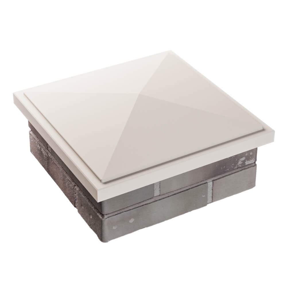 Колпак Zking БонаМоно Бежевый на столб 1.5х1.5 кирпича (385х385, 400х400мм) в Таганроге фото