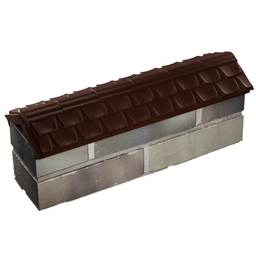 Парапет Zking Эльбрус Коричневый с посадкой на 0.5 кирпича (130мм) в Таганроге фото