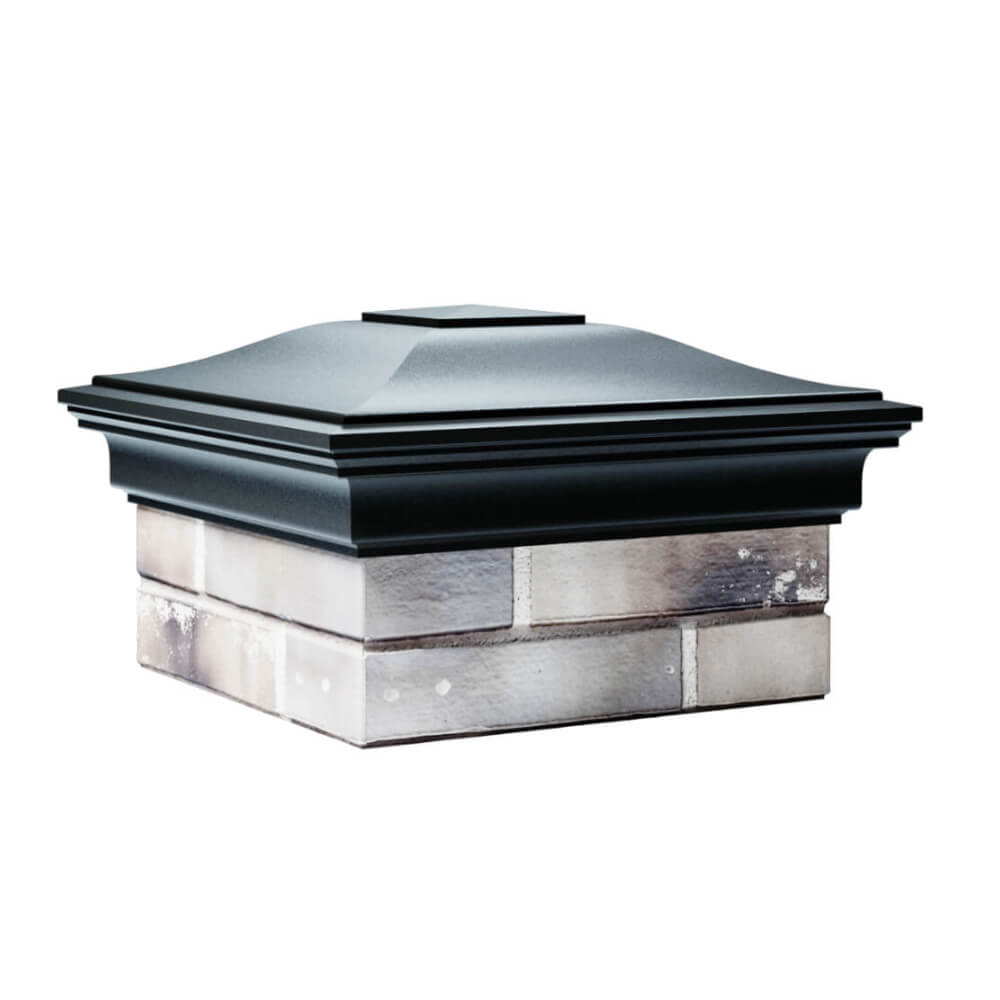 Колпак Zking Монблан Черный на столб 1.5х1.5 еврокирпича 0.7НФ (355х355мм) в Таганроге фото