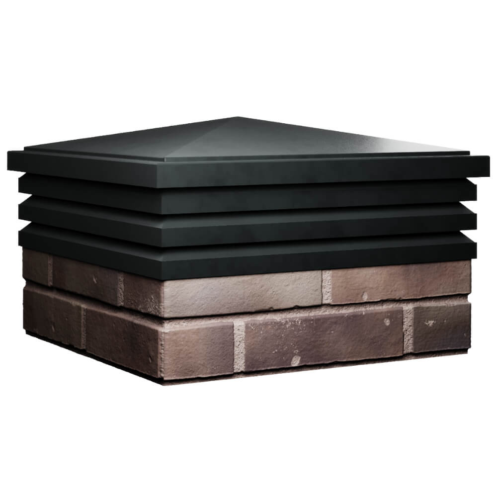 Колпак Zking Бона ХайТек Черный на столб 2х2 кирпича (513х513мм) в Таганроге фото