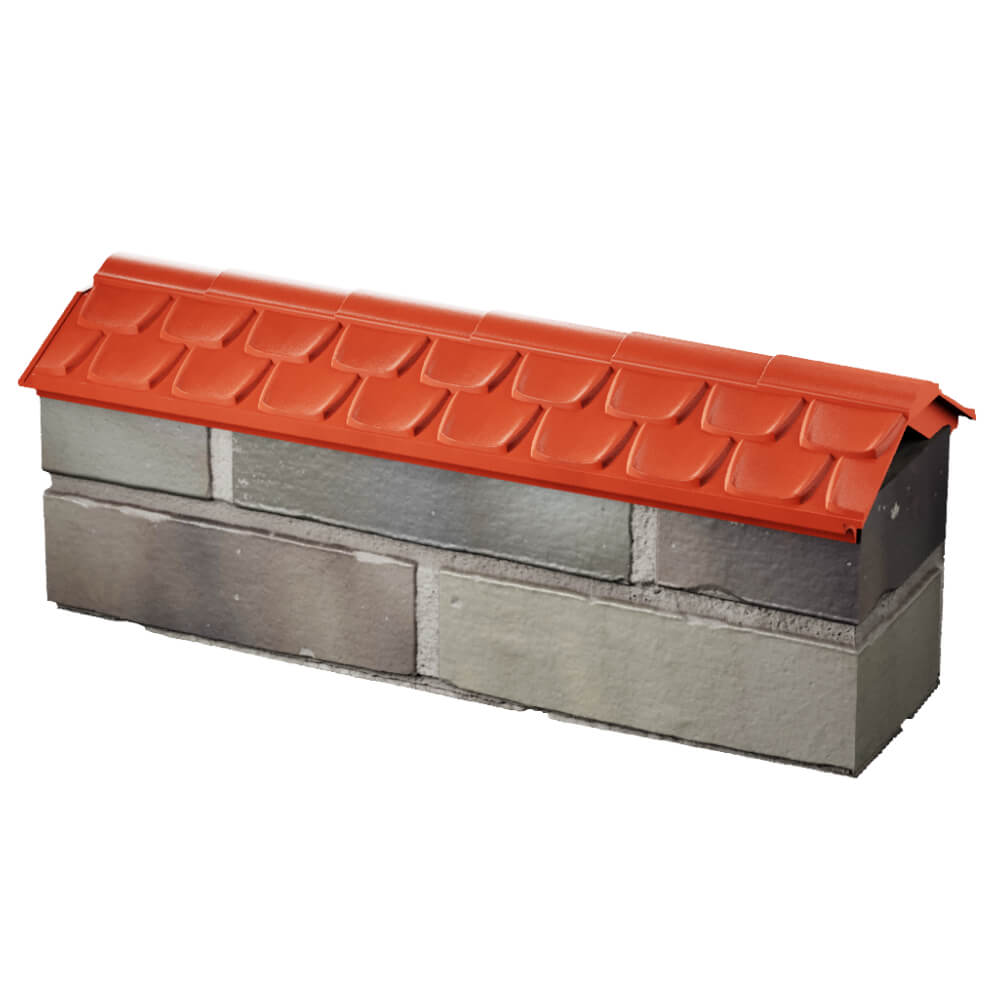 Парапет Zking Эльбрус Красный с посадкой на 0.5 кирпича (130мм) в Таганроге фото