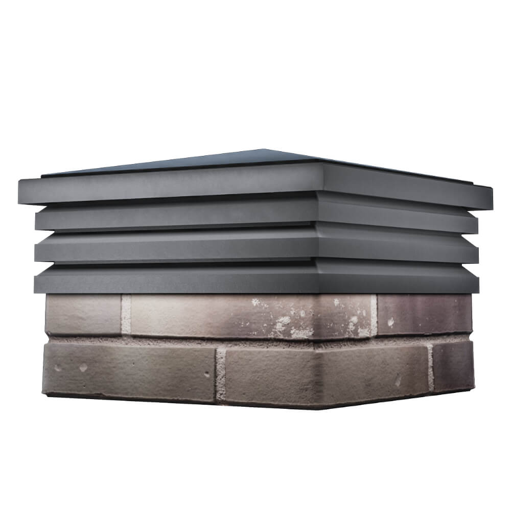 Колпак Zking Бона ХайТек Серый на столб 1.5х1.5 кирпича (385х385мм) в Таганроге фото