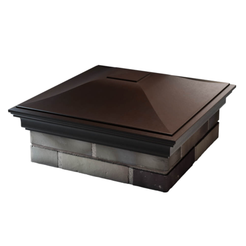Колпак Zking Монблан Коричневый на столб 2х2 кирпича (515х515мм) в Таганроге фото