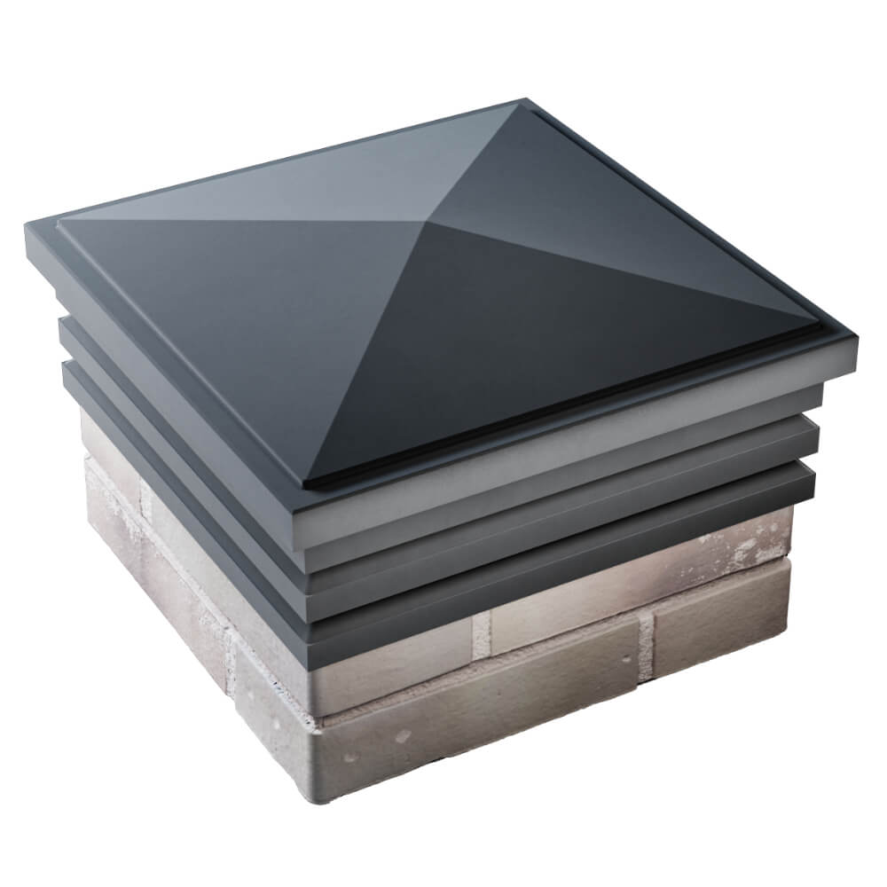 Колпак Zking Бона ХайТек Серый на столб 1.5х1.5 кирпича (385х385мм) в Таганроге фото