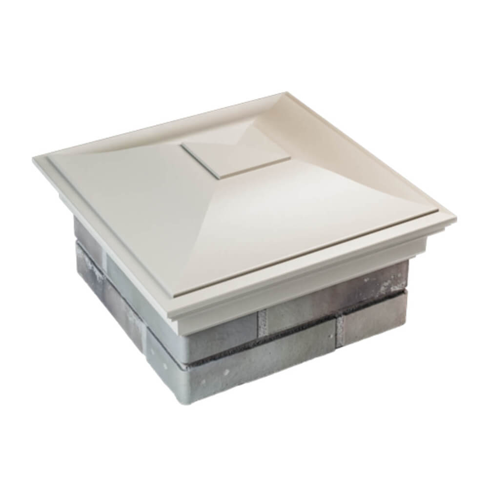 Колпак Zking Монблан Бежевый на столб 1.5х1.5 еврокирпича 0.7НФ (355х355мм) в Таганроге фото