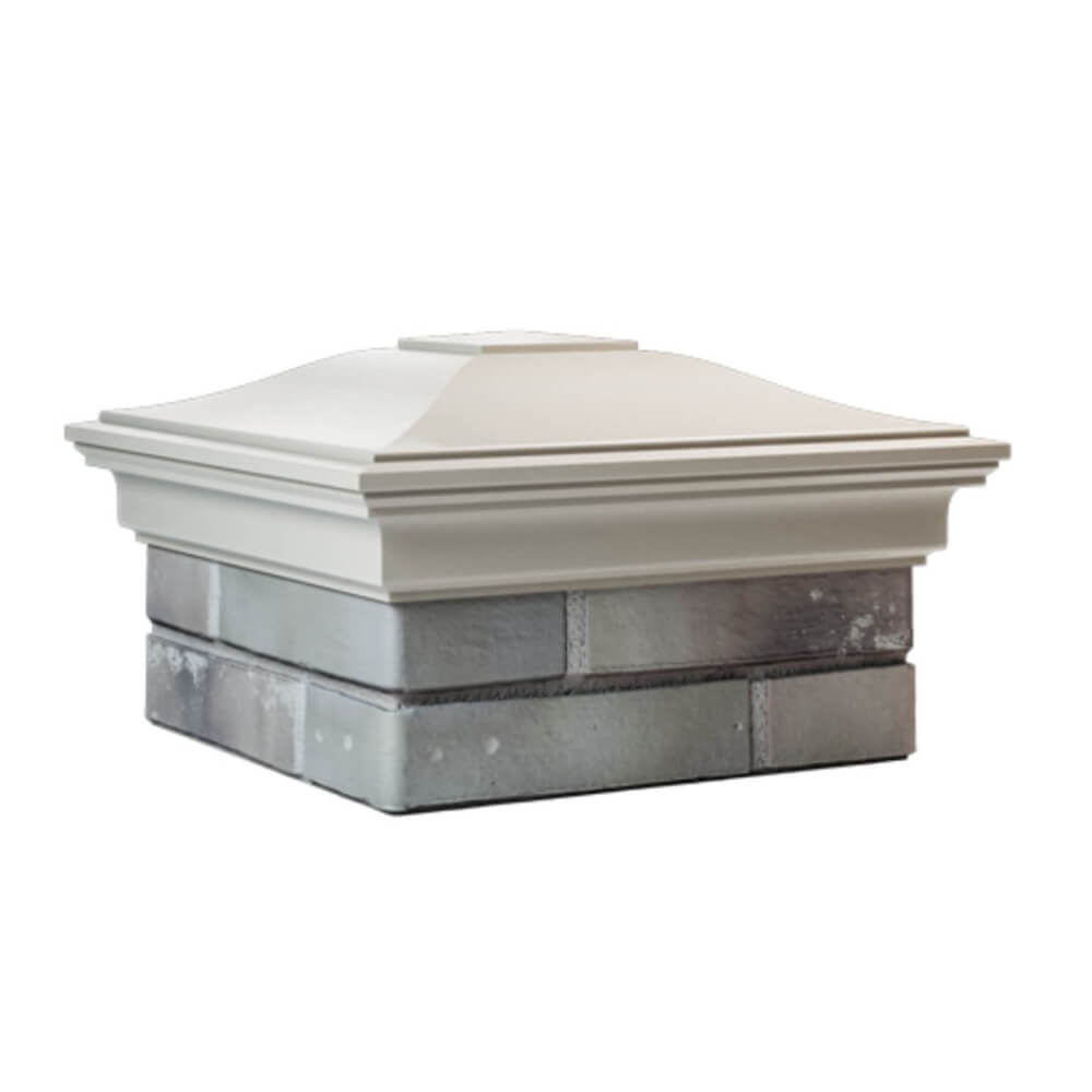 Колпак Zking Монблан Бежевый на столб 1.5х1.5 еврокирпича 0.7НФ (355х355мм) в Таганроге фото