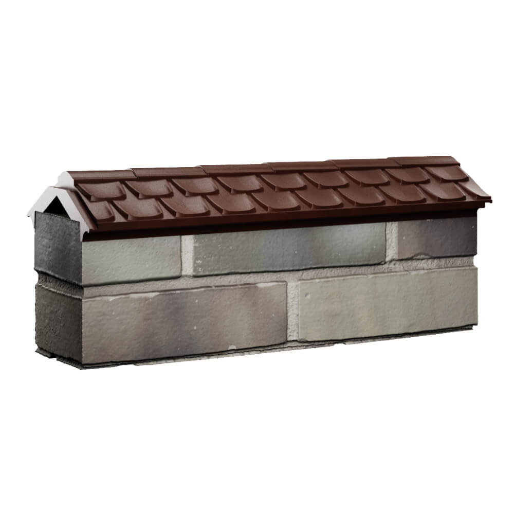Парапет Zking Эльбрус Коричневый с посадкой на 0.5 кирпича (130мм) Таганрог фото