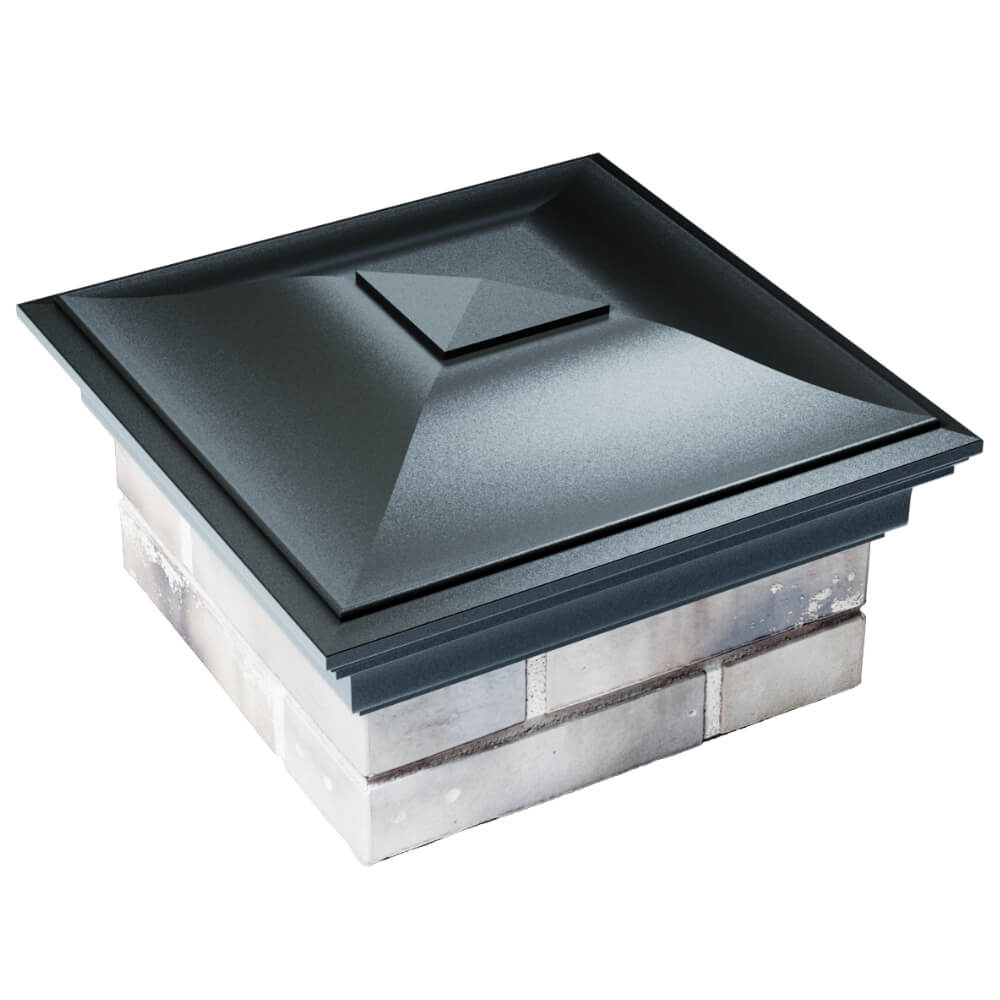 Колпак Zking Монблан Черный на столб 1.5х1.5 кирпича (385х385мм) в Таганроге фото