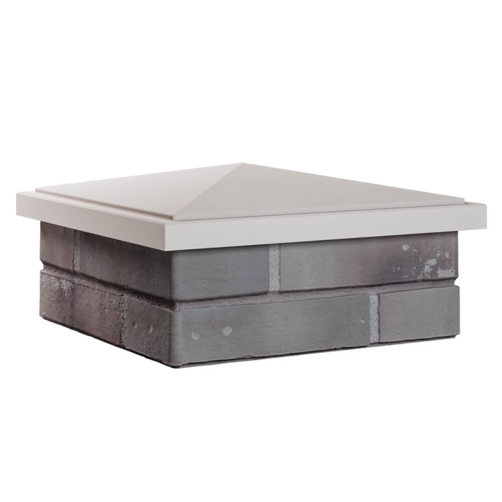 Колпак Zking БонаМоно Бежевый на столб 1.5х1.5 кирпича (385х385, 400х400мм) в Таганроге фото