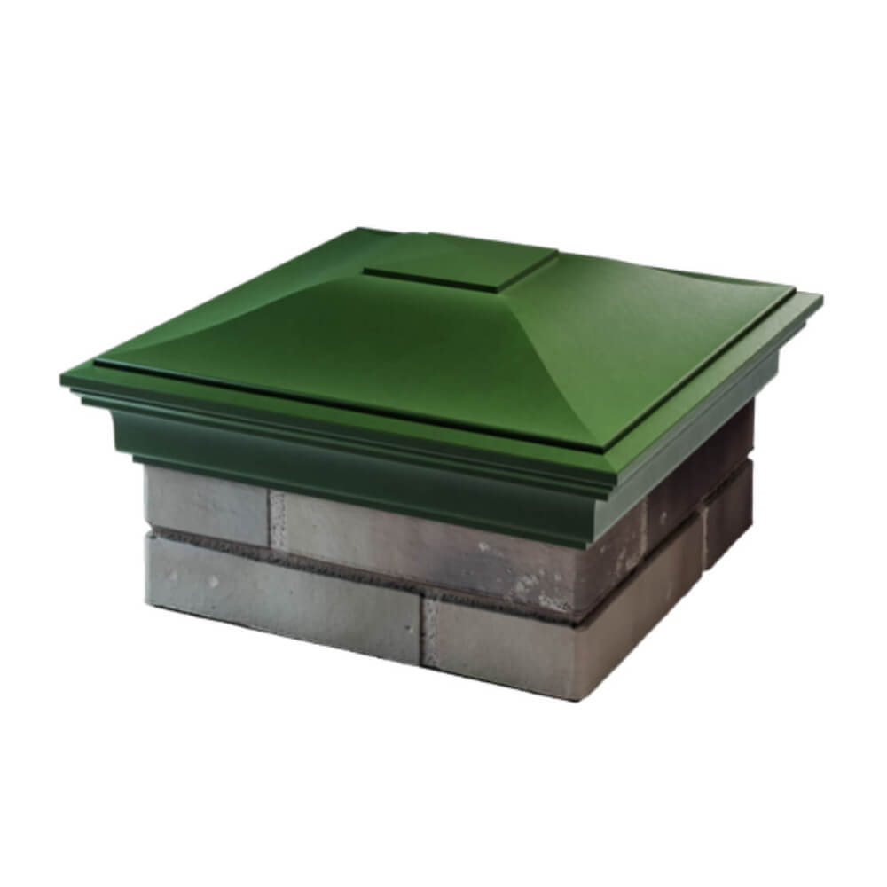 Колпак Zking Монблан Зеленый на столб 1.5х1.5 еврокирпича 0.7НФ (355х355мм) в Таганроге фото