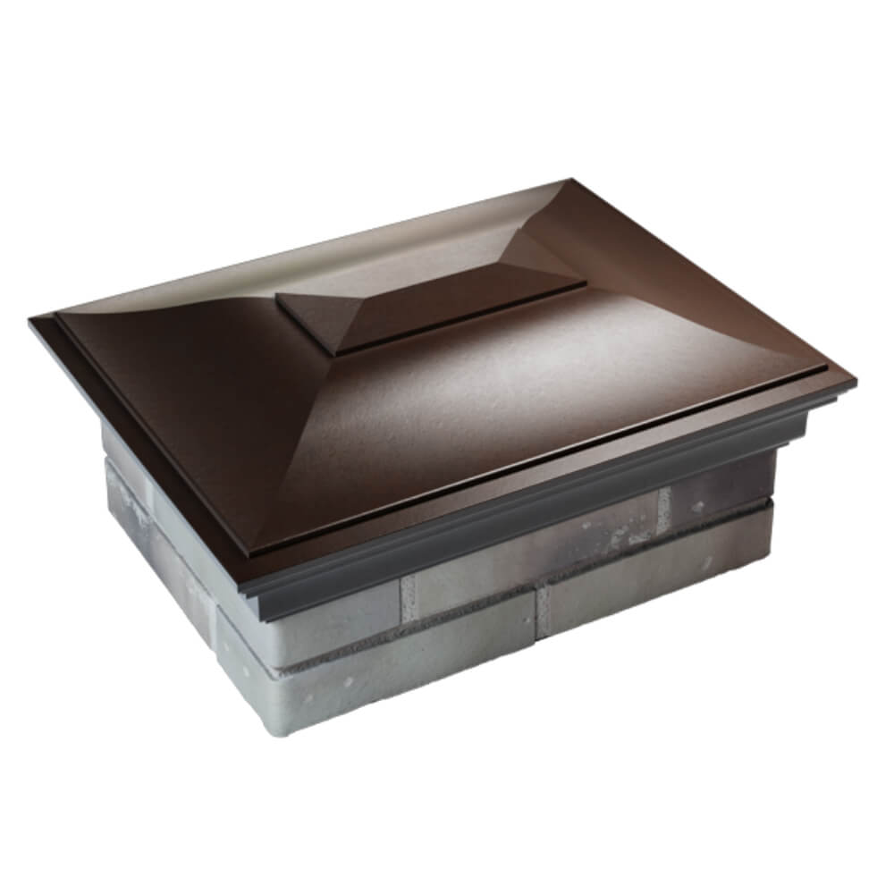 Колпак Zking Монблан Коричневый на столб 2х1.5 кирпича (515х385мм) Таганрог фото