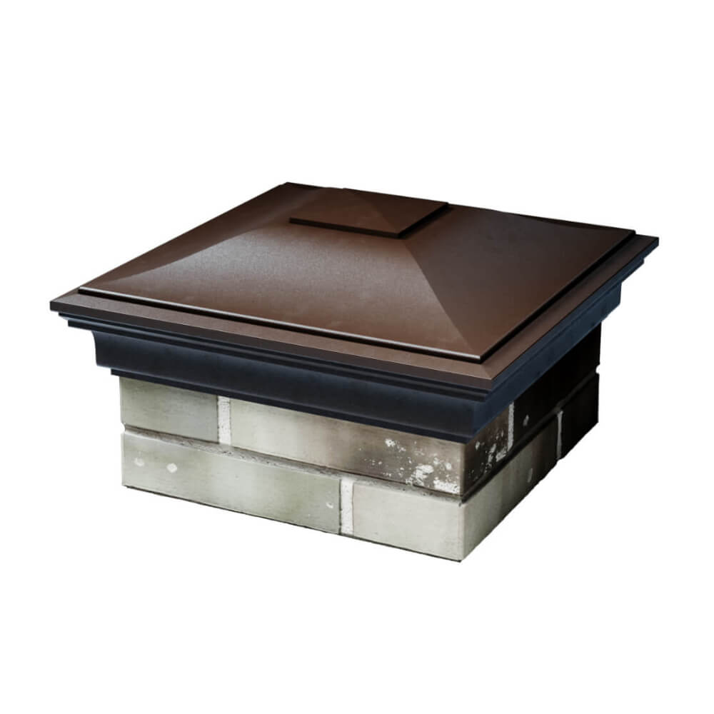 Колпак Zking Монблан Коричневый на столб 1.5х1.5 еврокирпича 0.7НФ (355х355мм) в Таганроге фото