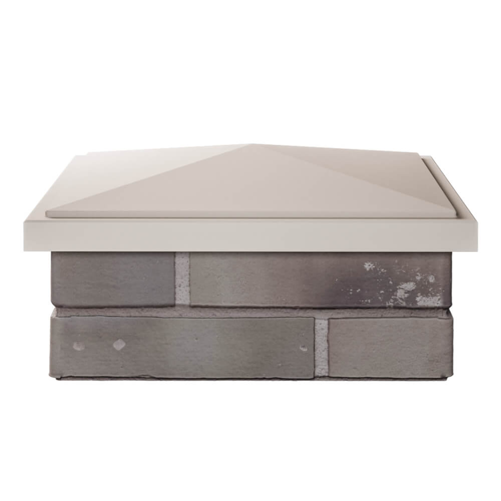 Колпак Zking БонаМоно Бежевый на столб 1.5х1.5 кирпича (385х385, 400х400мм) Таганрог фото