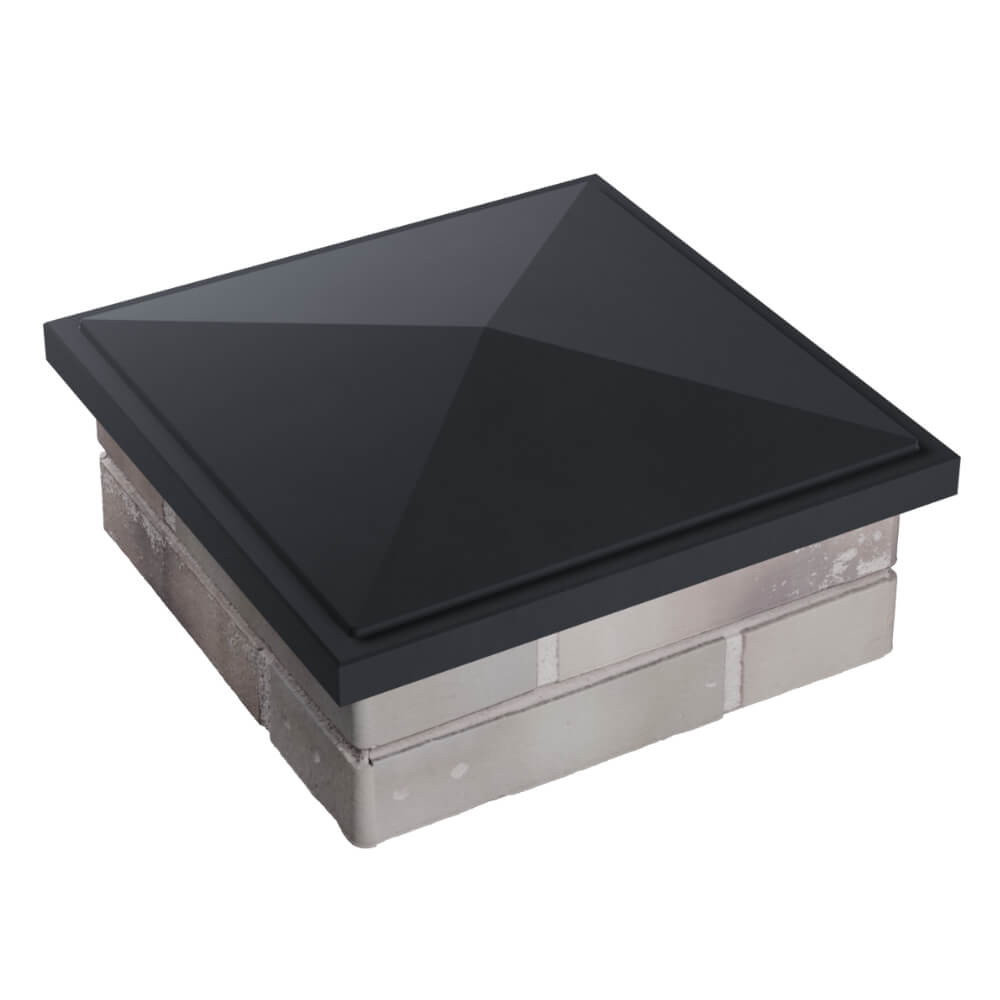 Колпак Zking БонаМоно Серый на столб 1.5х1.5 кирпича (385х385, 400х400мм) в Таганроге фото