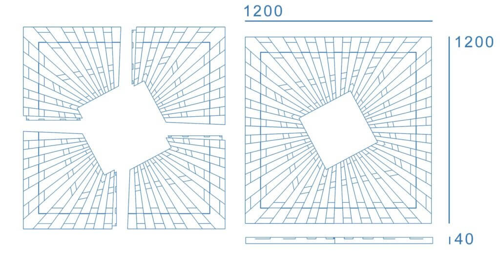 Приствольная решетка для дерева ZKING ATMOSPHERE 1.2х1.2м Серая в Таганроге фото
