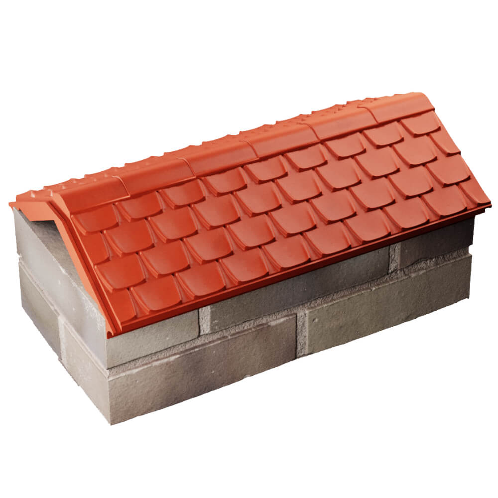 Парапет Zking Эльбрус Красный с посадкой на 1 кирпич (255мм) в Таганроге фото