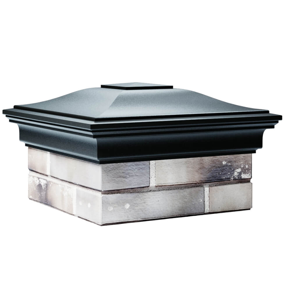 Колпак Zking Монблан Черный на столб 1.5х1.5 кирпича (385х385мм) в Таганроге фото