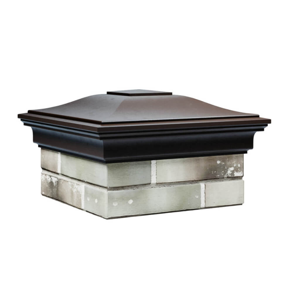 Колпак Zking Монблан Коричневый на столб 1.5х1.5 еврокирпича 0.7НФ (355х355мм) в Таганроге фото