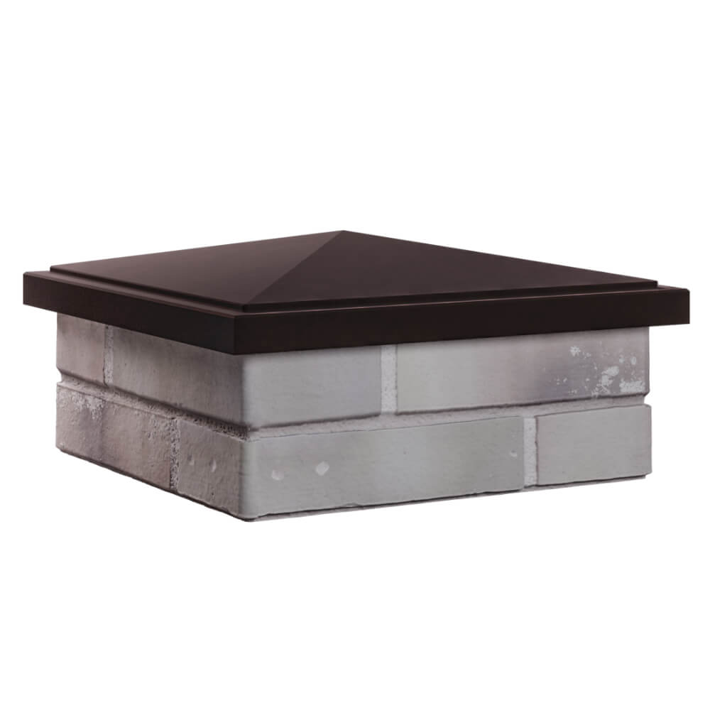 Колпак Zking БонаМоно Коричневый на столб 1.5х1.5 кирпича (385х385, 400х400мм) в Таганроге фото