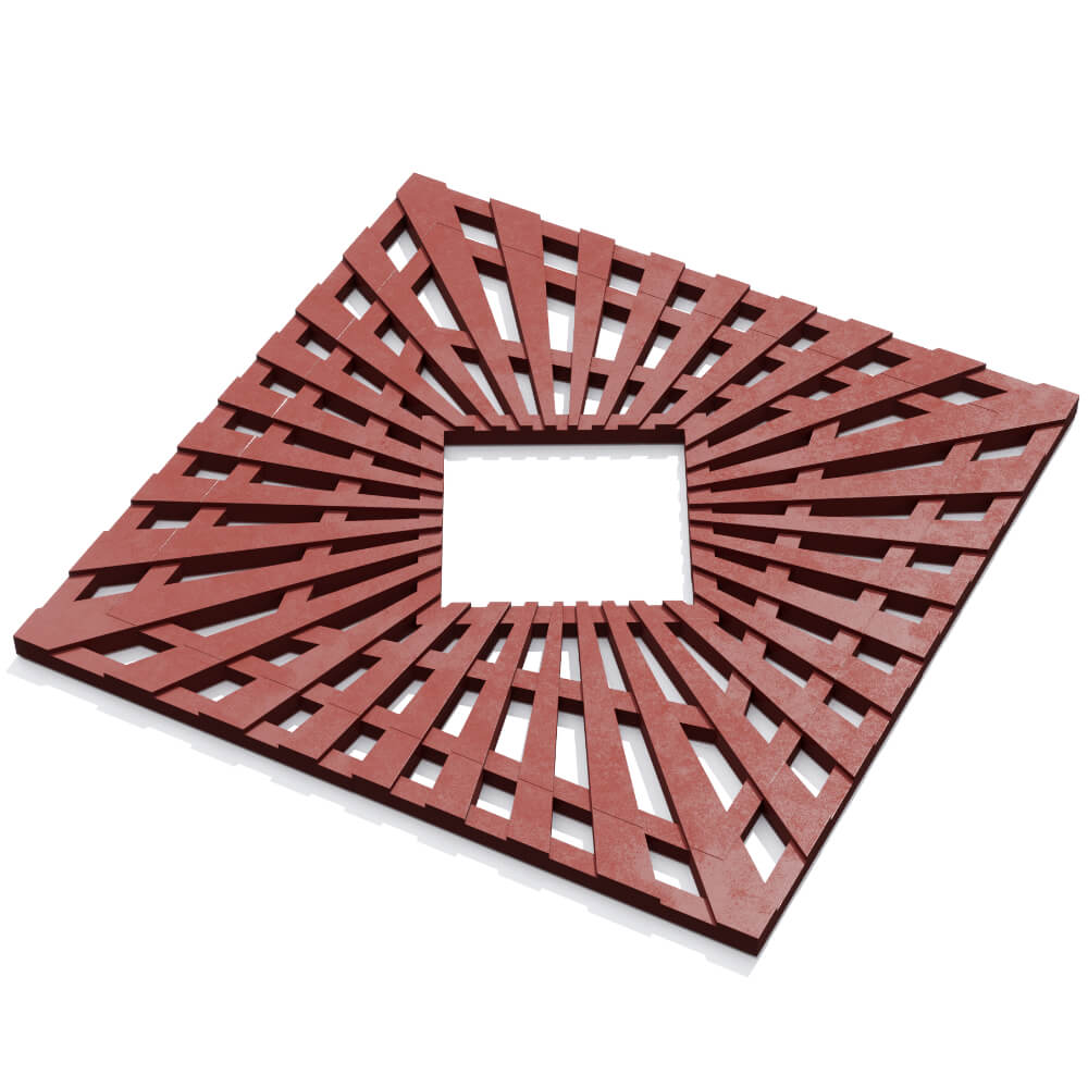 Приствольная решетка для дерева ZKING ATMOSPHERE 1.2х1.2м Красная в Таганроге фото