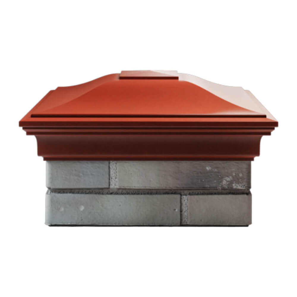 Колпак Zking Монблан Красный на столб 1.5х1.5 еврокирпича 0.7НФ (355х355мм) Таганрог фото