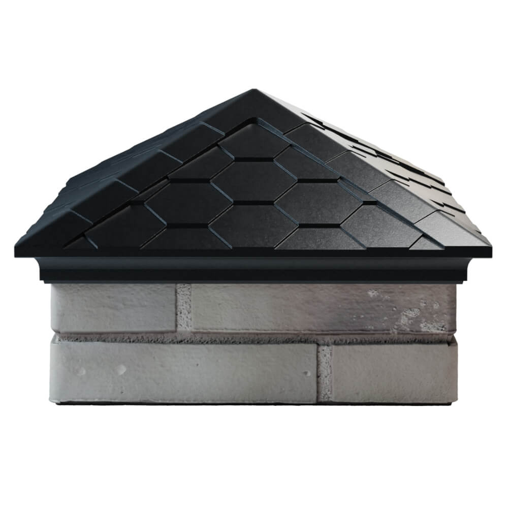 Колпак Zking Эверест Черный на столб 1.5х1.5 кирпича (390х390мм) Таганрог фото