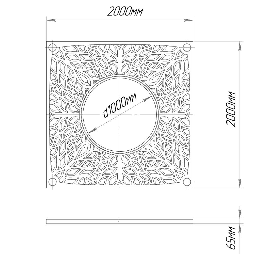 Приствольная решетка для дерева ZKING CRUST 2х2м Черная в Таганроге фото