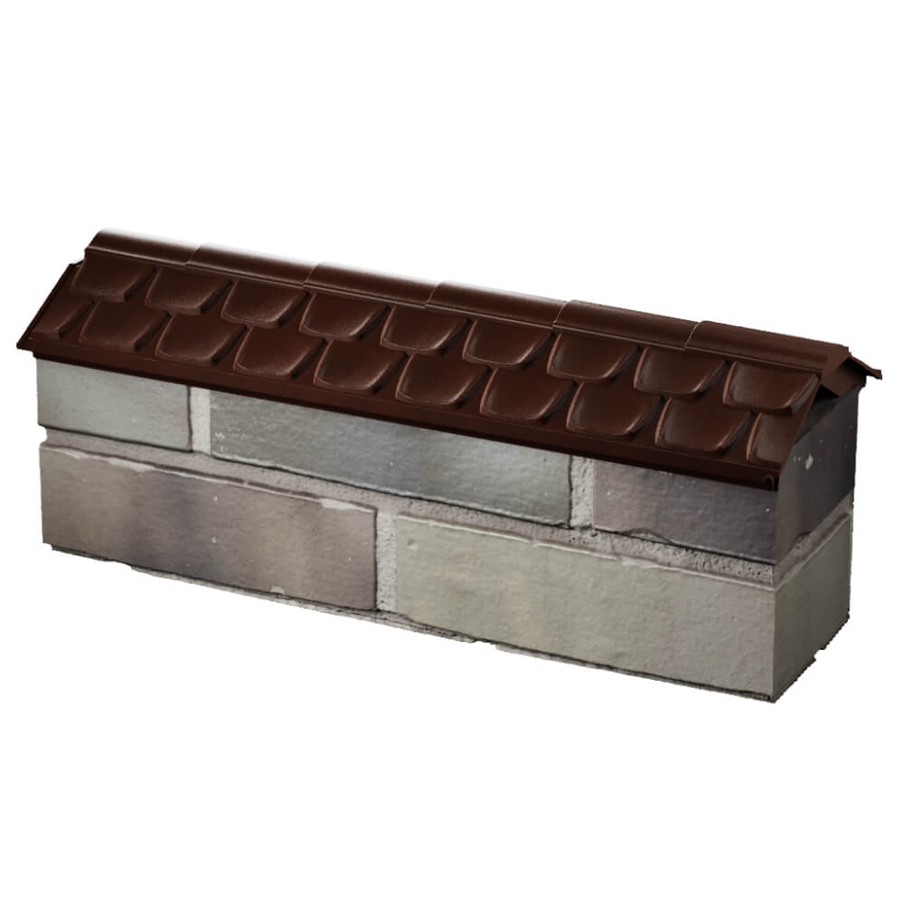 Парапет Zking Эльбрус Коричневый с посадкой на 0.5 кирпича (130мм) в Таганроге фото