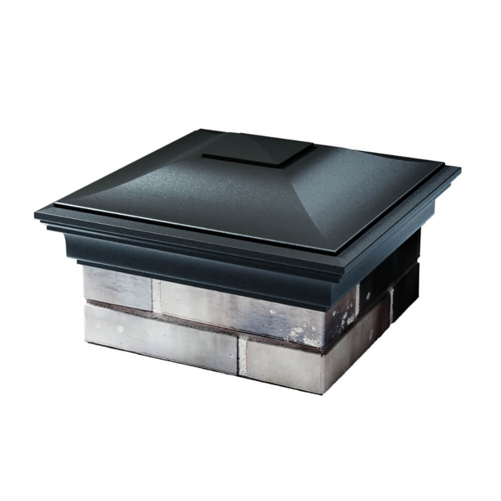 Колпак Zking Монблан Черный на столб 1.5х1.5 еврокирпича 0.7НФ (355х355мм) в Таганроге фото