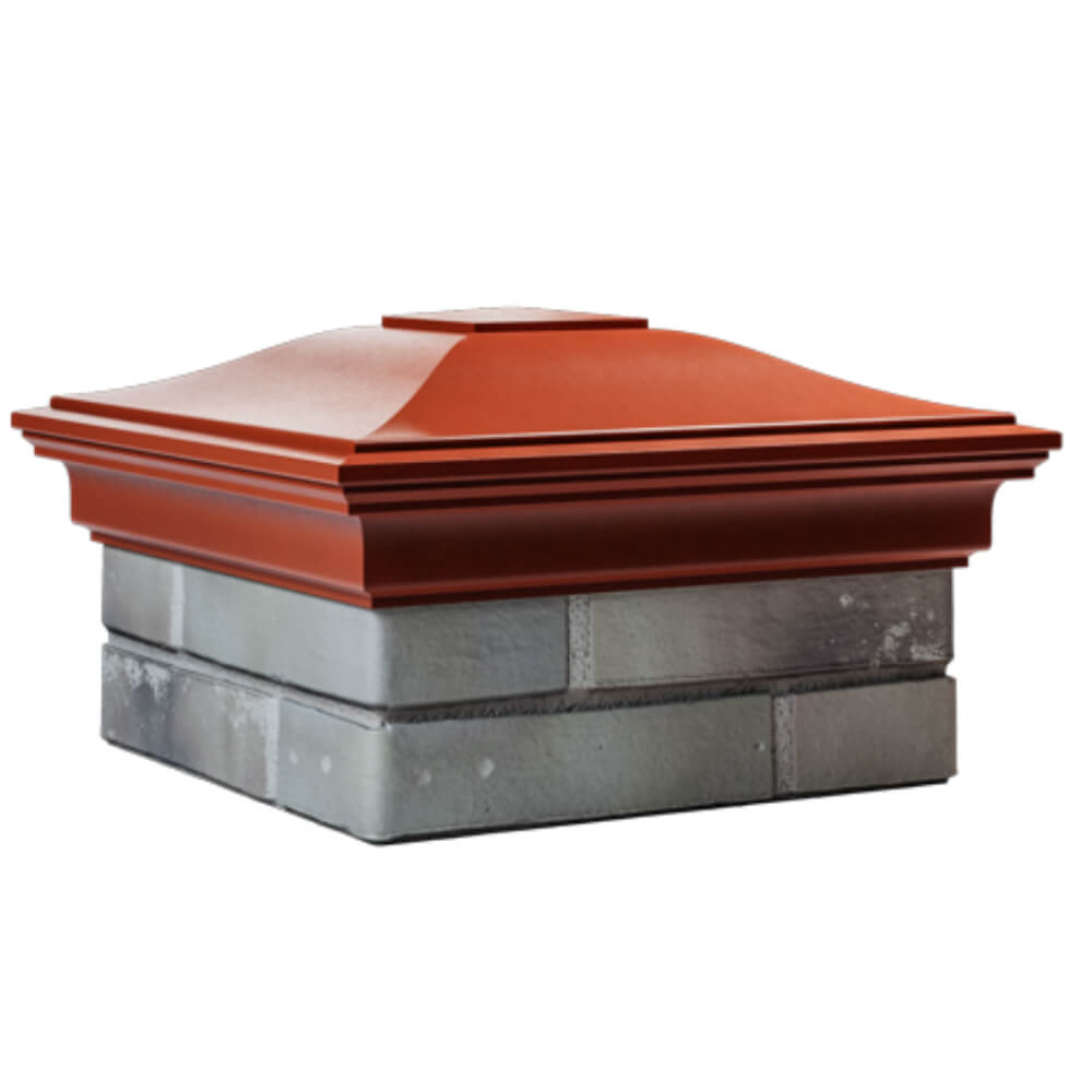 Колпак Zking Монблан Красный на столб 1.5х1.5 кирпича (385х385мм) в Таганроге фото