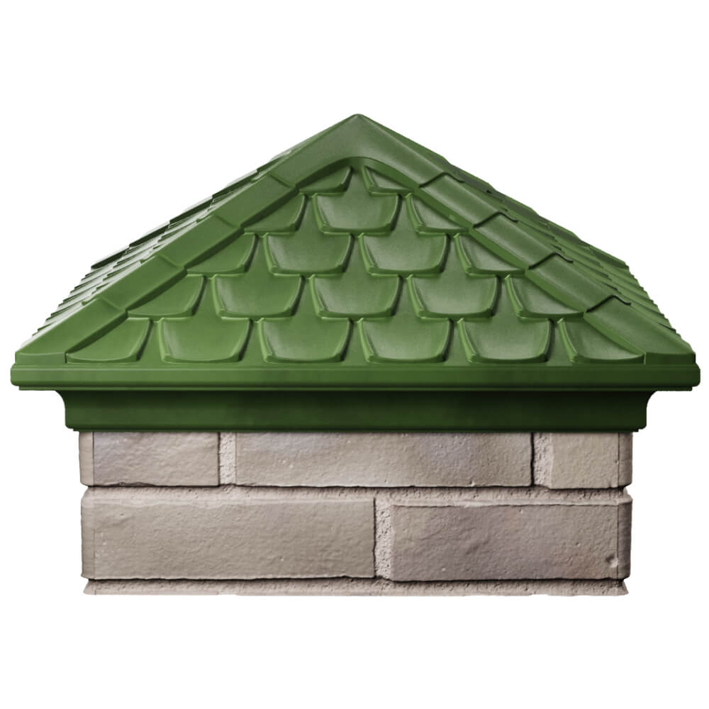 Колпак Zking Эльбрус Зеленый на столб 1.5х1.5 кирпича (385х385мм) Таганрог фото