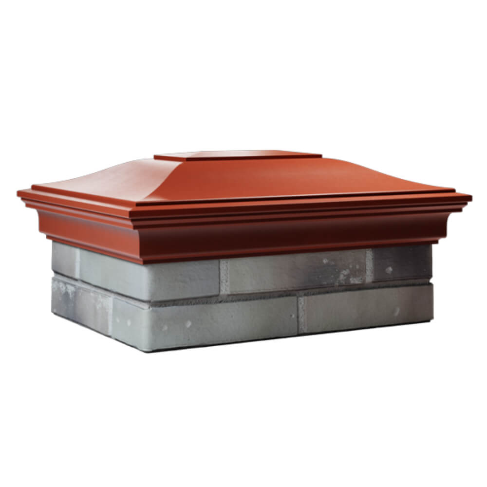 Колпак Zking Монблан Красный на столб 2х1.5 кирпича (515х385мм) в Таганроге фото