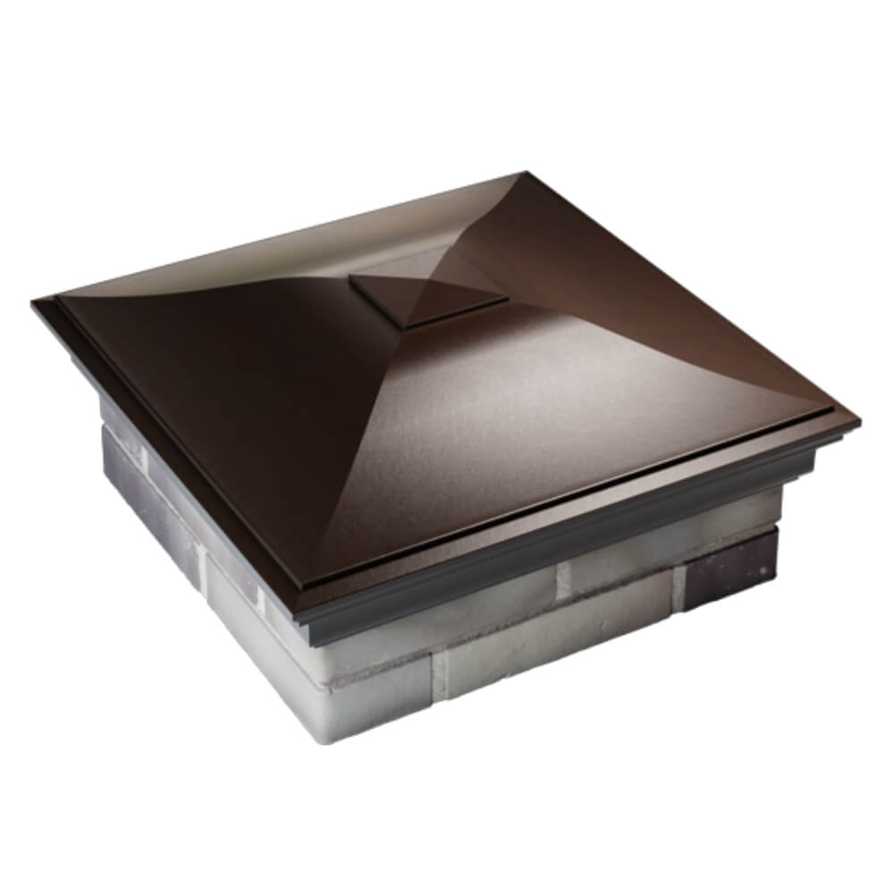 Колпак Zking Монблан Коричневый на столб 2х2 кирпича (515х515мм) Таганрог фото