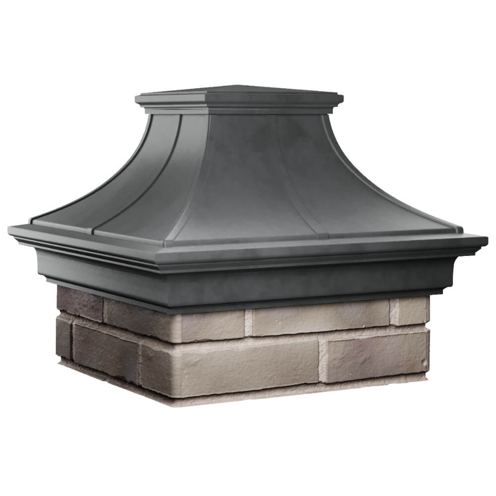 Колпак Zking Монблан Премиум Серый на столб 1.5х1.5 кирпича (385х385мм) в Таганроге фото