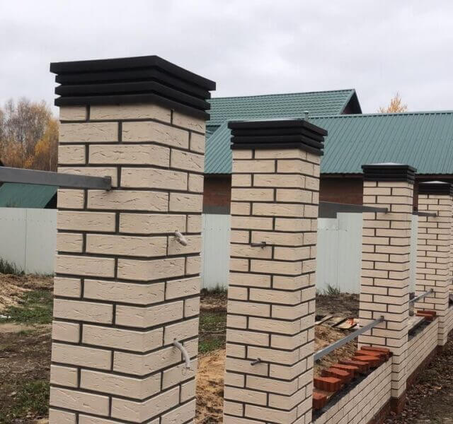 Колпак Zking Бона ХайТек Коричневый на столб 1.5х1.5 кирпича (385х385мм) в Таганроге фото