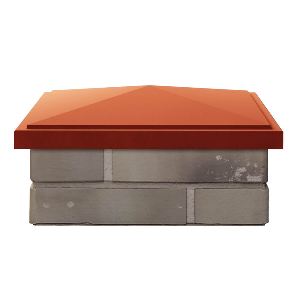 Колпак Zking БонаМоно Красный на столб 1.5х1.5 кирпича (385х385, 400х400мм) Таганрог фото