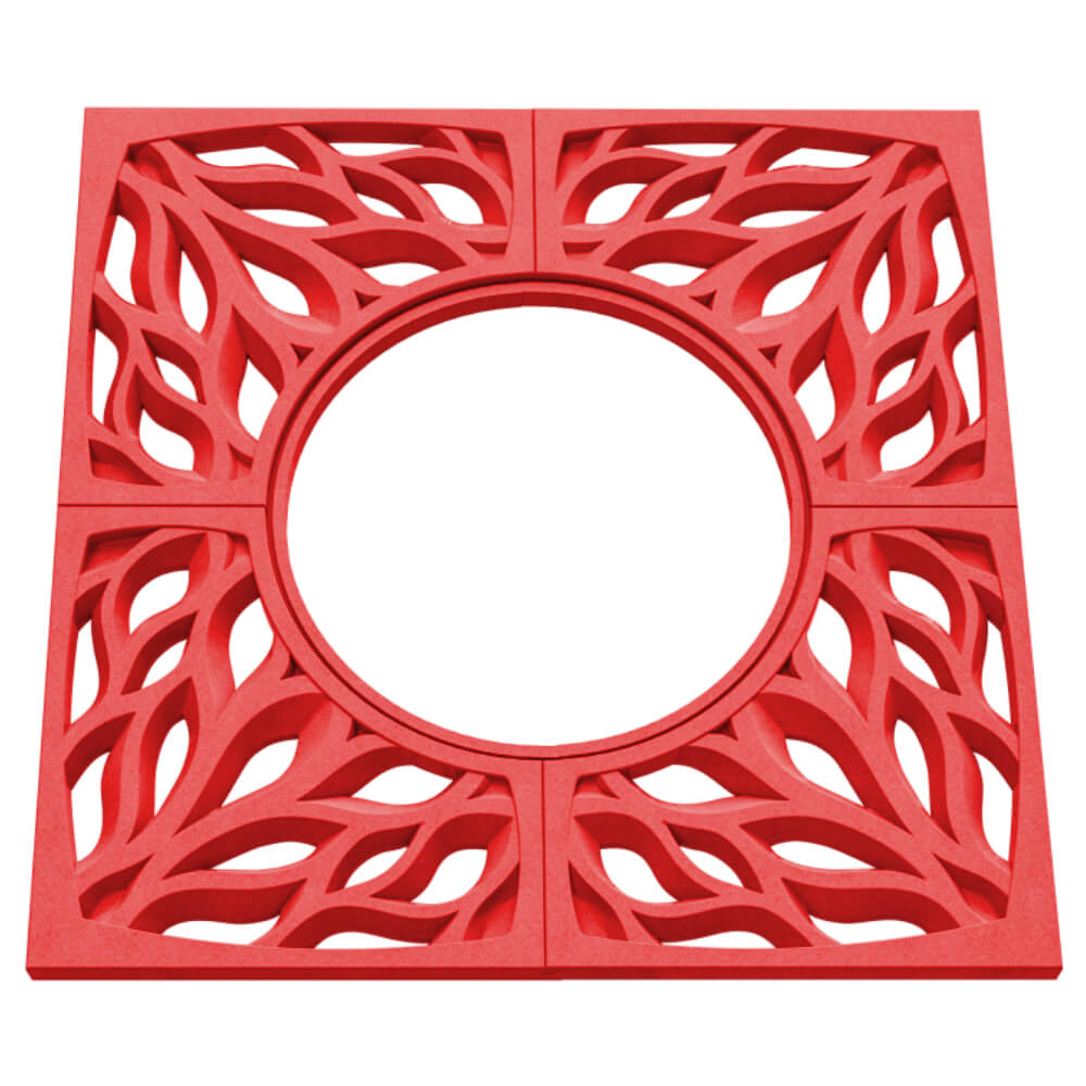 Приствольная решетка для дерева ZKING CRUST 1.2х1.2м Красная в Таганроге фото